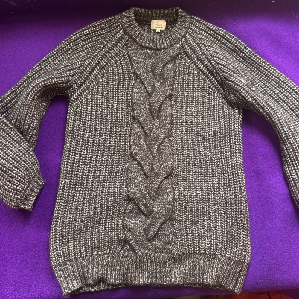 Aritzia Wilfred Debourg Oversized Cable Knit Sweater